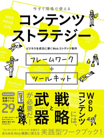 書影：今すぐ現場で使えるコンテンツ ストラテジー ― ビジネスを成功に導くWebコンテンツ制作 フレームワーク+ツールキット