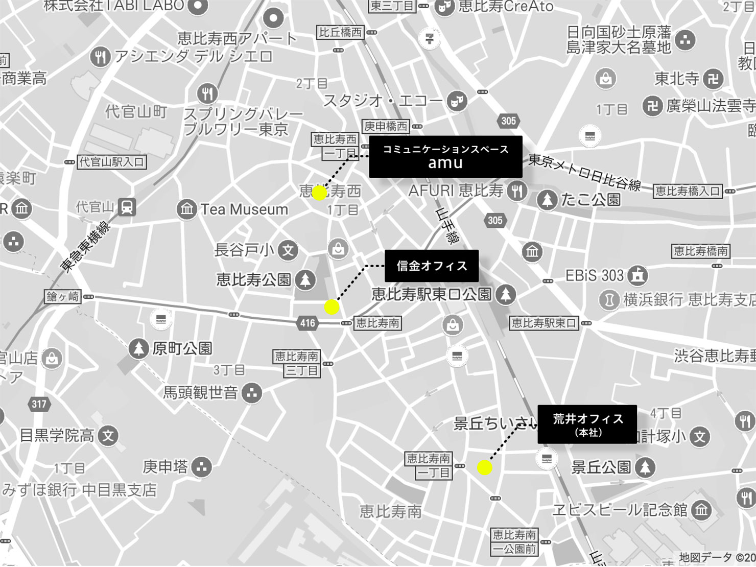 amu の所在地を記した地図