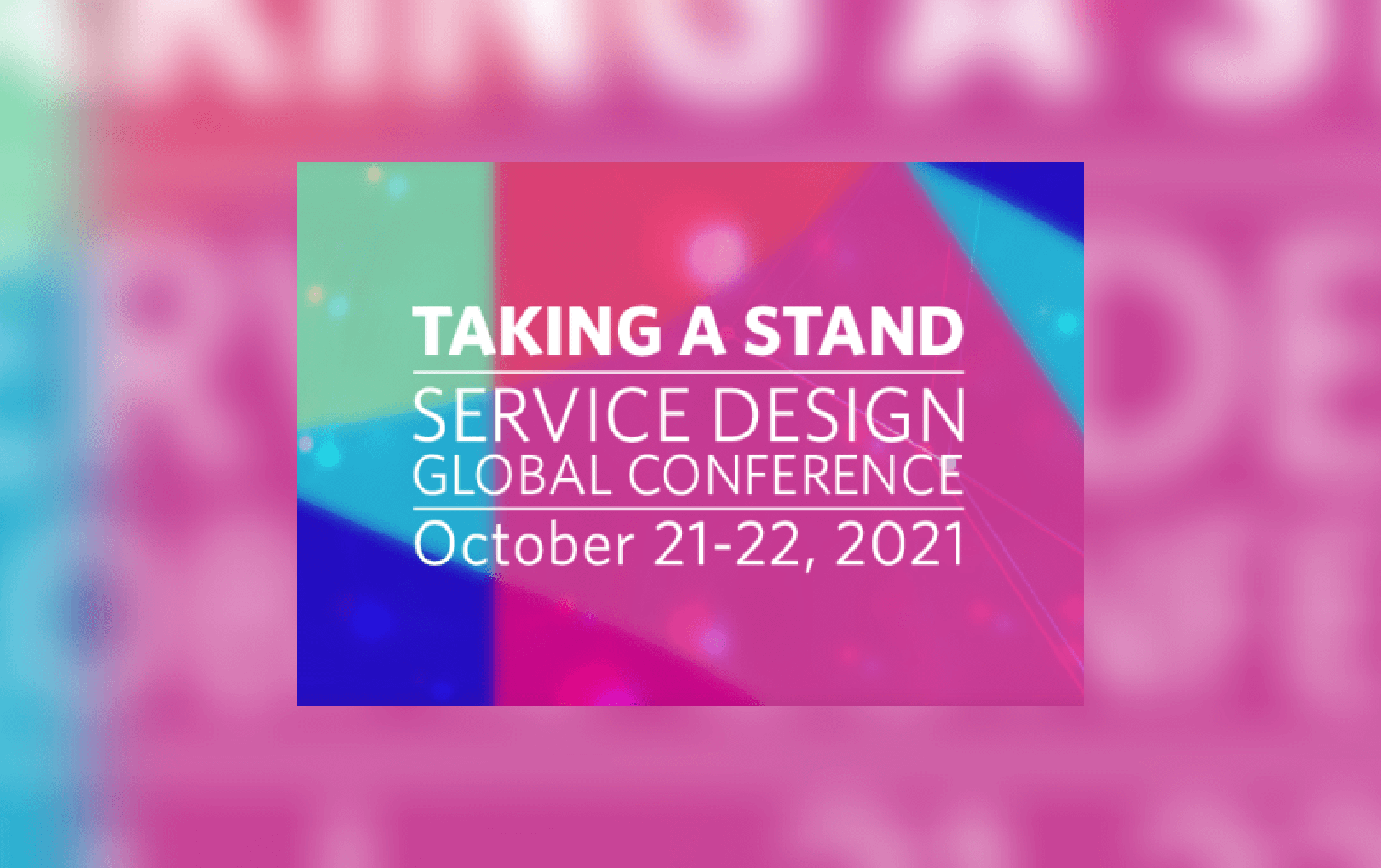 イベントタイトル: Service Design Global Conference 2021 October 21-22, 2021