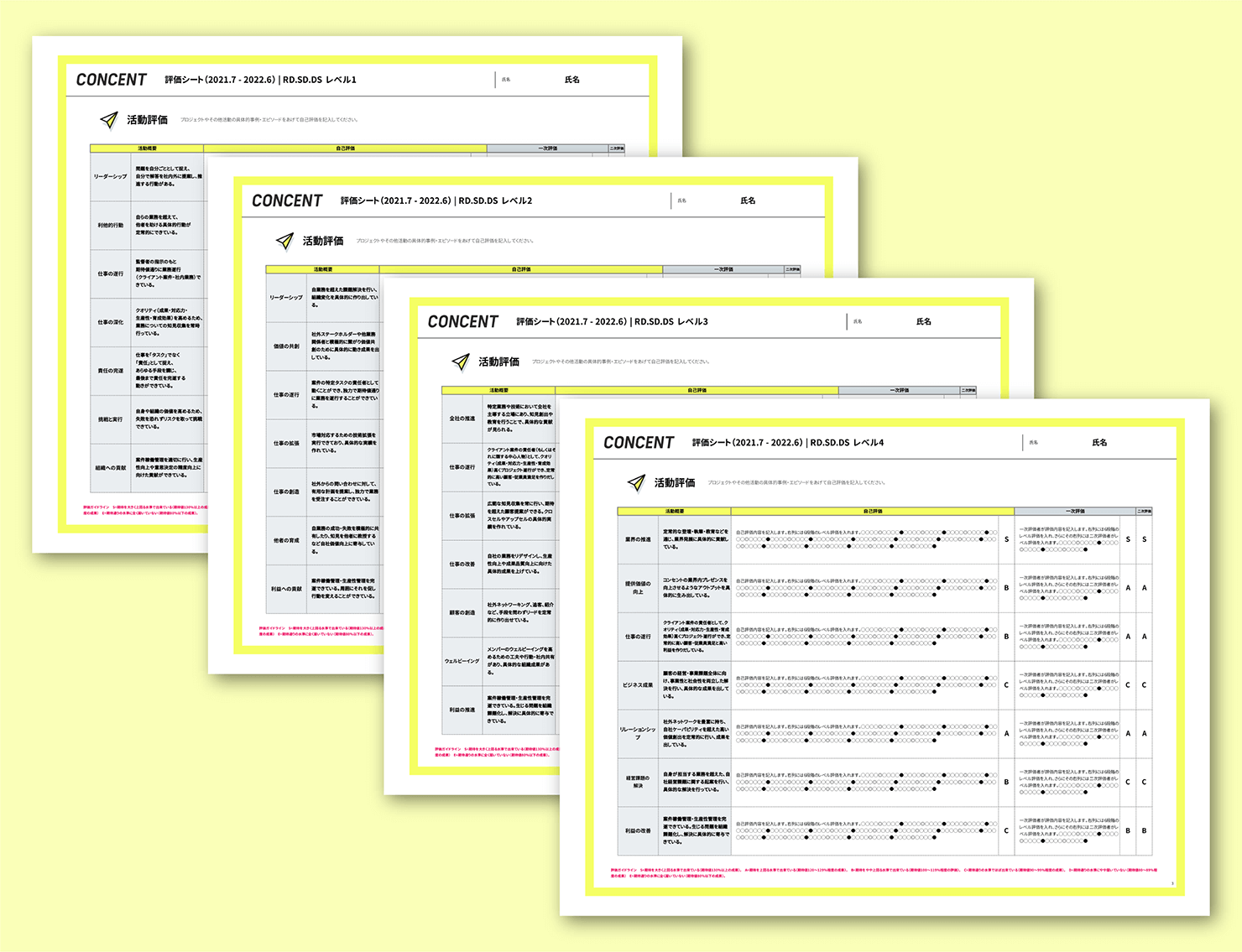 図表：評価シート