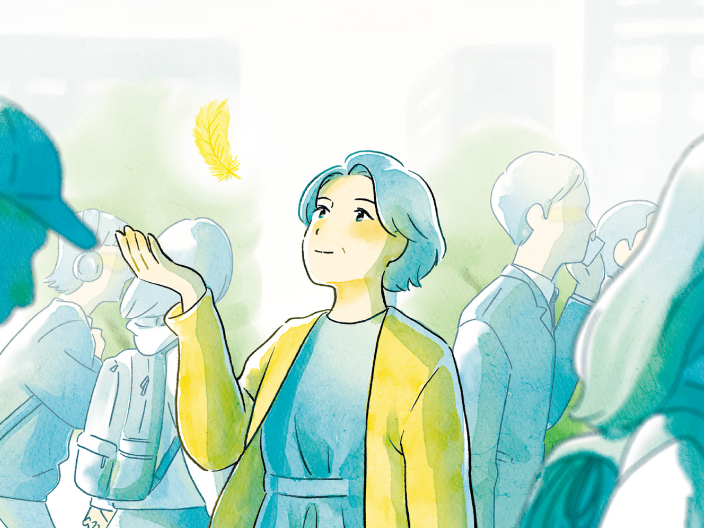 ストーリーに登場する保護司のイラスト