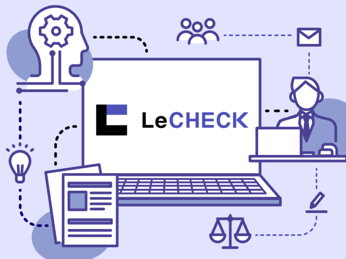 メインビジュアル。LeCHECKの体験整理を表現したイラスト。