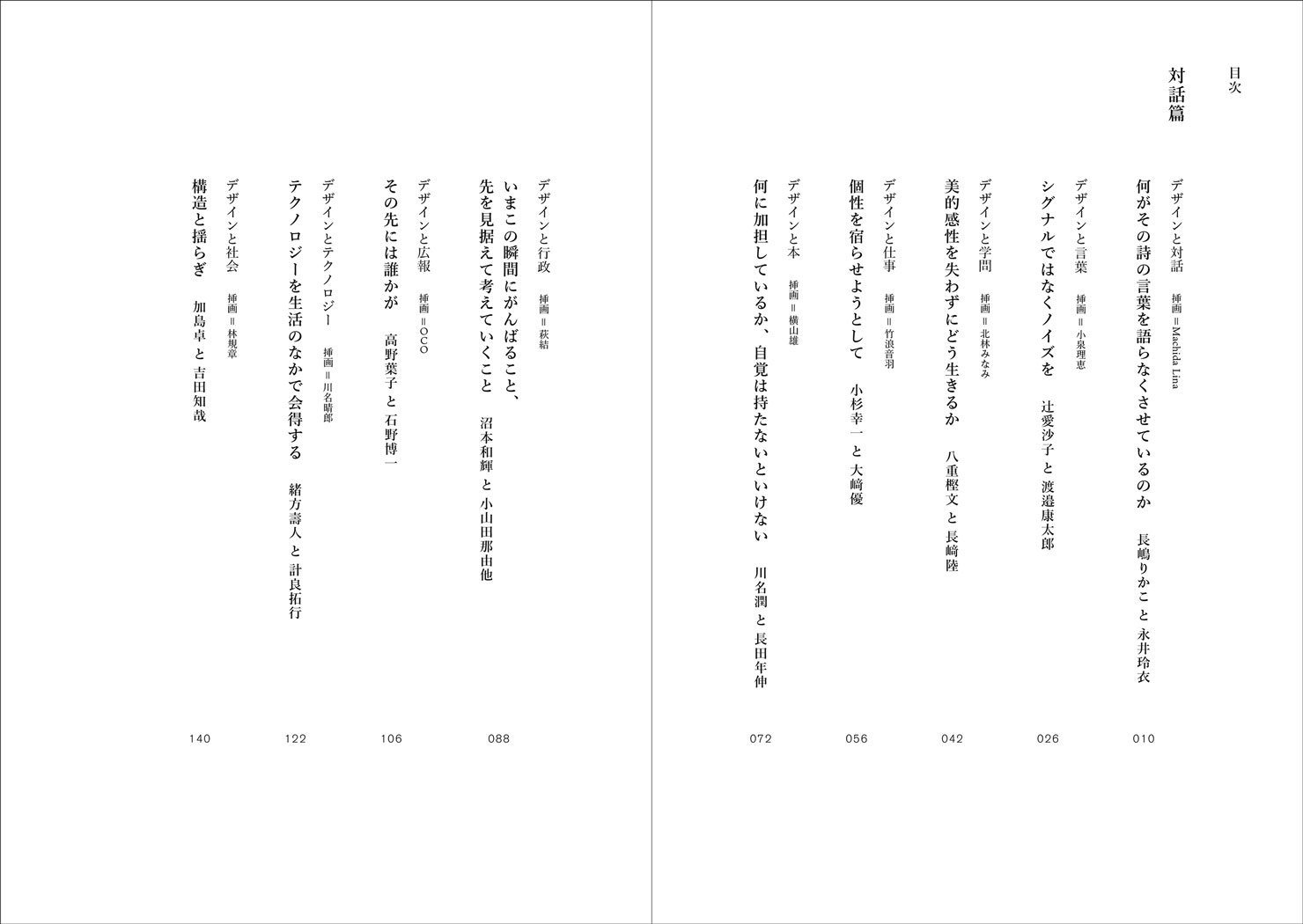 コンセント刊『DESIGN AND PEOPLE|Issue No.2 他者たちとどう生きるか』目次:対話篇