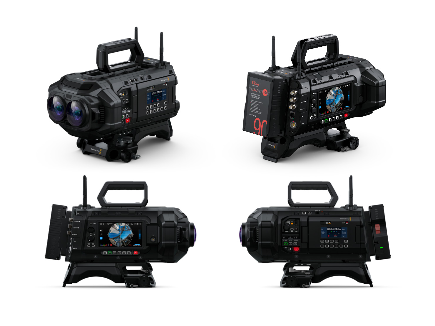 「Blackmagic URSA Cine Immersive」の前後左右4カット