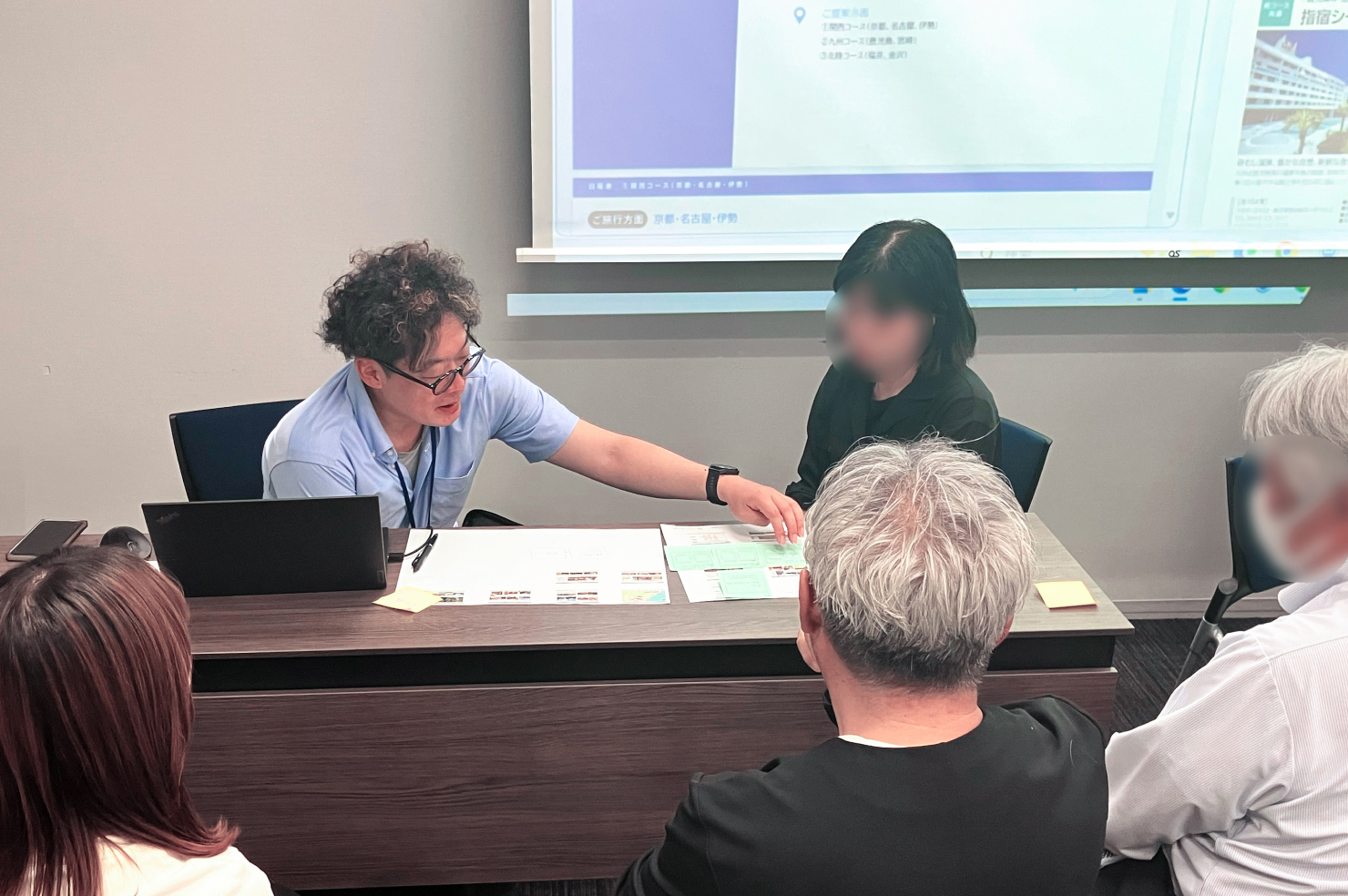 提案書1on1レビューの写真。