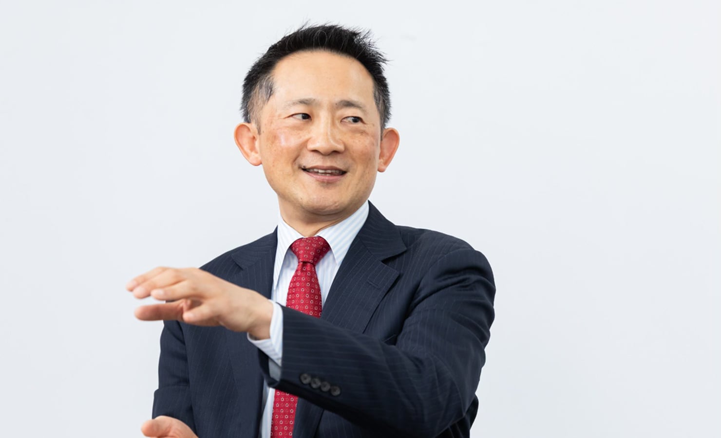 武井氏が話している様子。