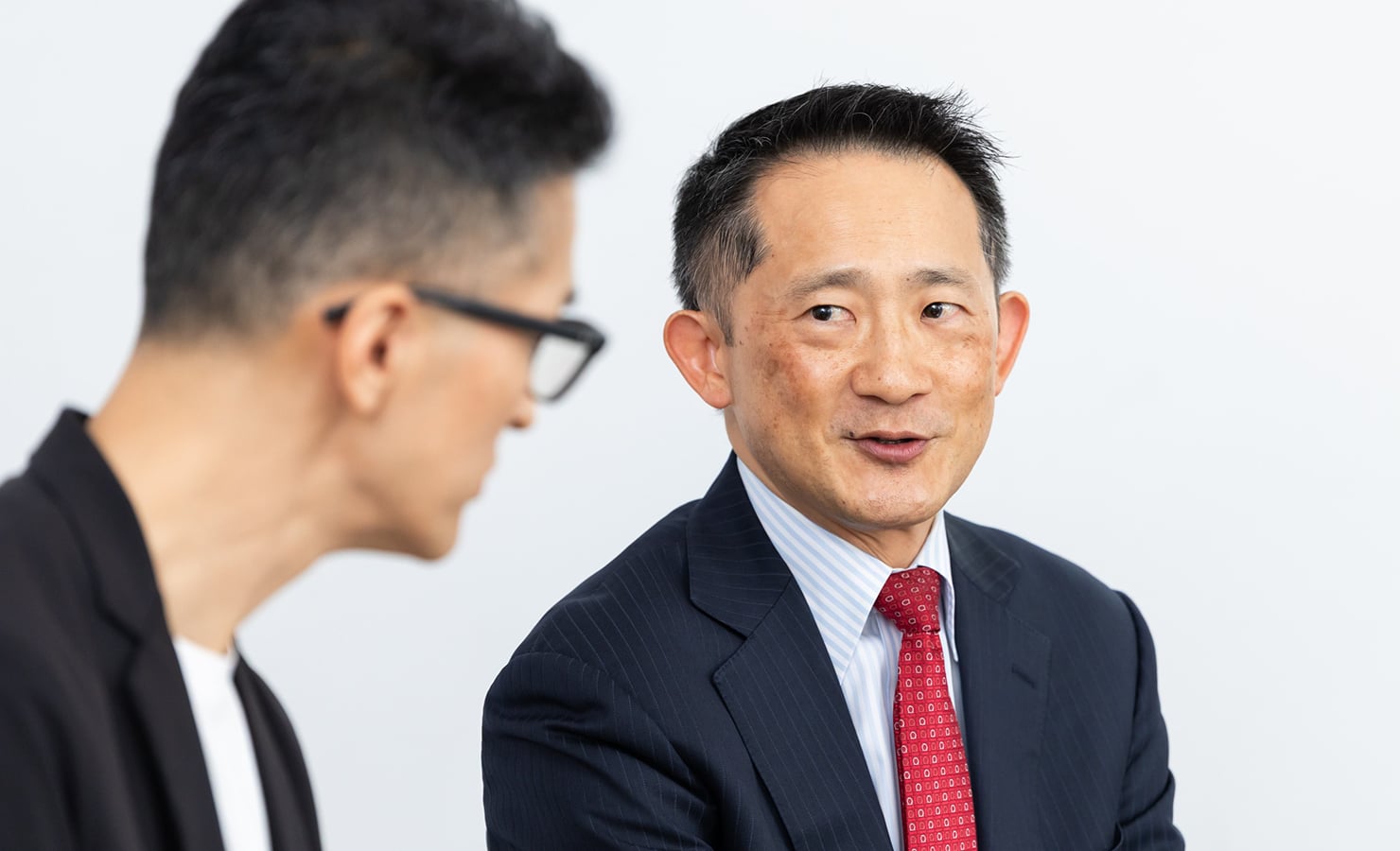 武井氏が話している様子。