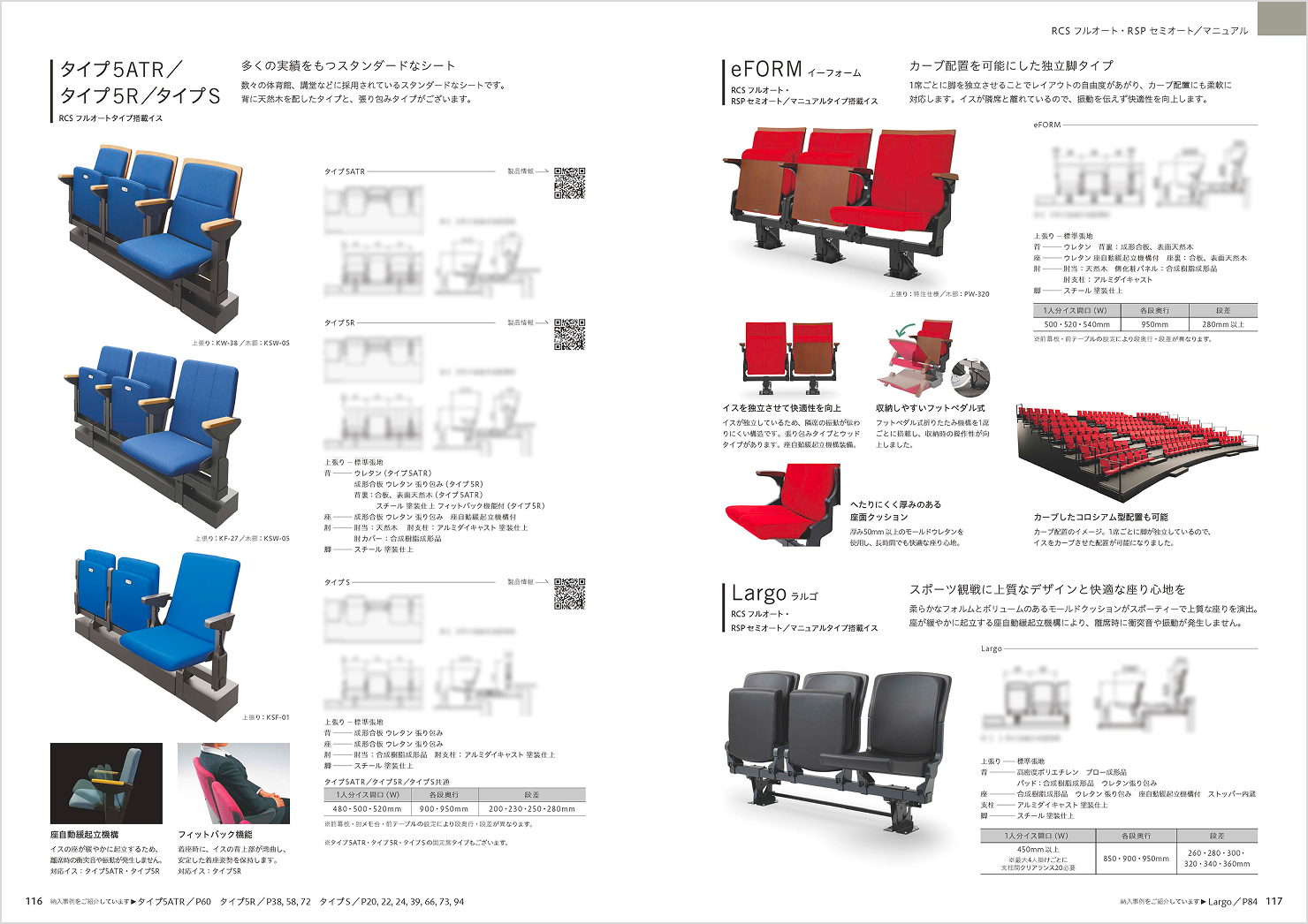 カタログの製品紹介ページの1見開き。